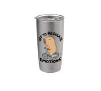 Off to Regulate Emotions Mental Health Funny Capybara Gobelet isotherme en acier inoxydable double paroi