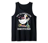 Off to Regulation Emotions Funny Goose Meme Mental Health Débardeur