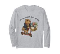 Off to Teach 3e année Teacher Gag Capybara School Funny Manche Longue