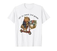 Off to Teach 3e année Teacher Gag Capybara School Funny T-Shirt Graphique avec Valeur