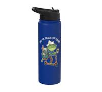 Off to Teach 3rd Grade Teacher Frog Funny Back to School Stainless Steel Insulated Water Bottle