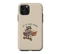 Off to Teach Kinder Teacher Trottinette drôle de Raton Laveur Coque pour iPhone 11 Pro