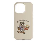 Off to Teach Kinder Teacher Trottinette drôle de Raton Laveur Coque pour iPhone 15 Pro Max
