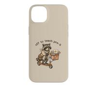 Off to Teach Pre K Teacher Trottinette drôle de Raton Laveur Coque pour iPhone 14 Plus