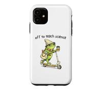 Off to Teach Science Funny Teacher Frog Back to School Humor Coque pour iPhone 11