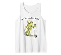 Off to Teach Science Funny Teacher Frog Back to School Humor Débardeur