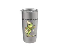 Off to Teach Science Funny Teacher Frog Back to School Humor Gobelet isotherme en acier inoxydable double paroi