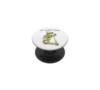 Off to Teach Science Funny Teacher Frog Back to School Humor PopSockets PopGrip Adhésif