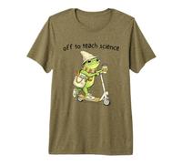 Off to Teach Science Funny Teacher Frog Back to School Humor T-Shirt Haut de Gamme