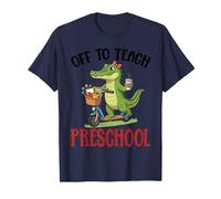 Off to Teach Trottinette Alligator pour Enseignant préscolaire T-Shirt