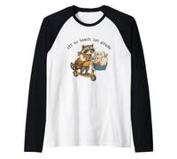 Off to Teach Trottinette drôle pour Professeur Raton Laveur Manche Raglan