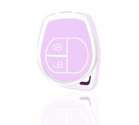 OFF WE GO Coque Clé Etui Cles Boitier Clé de Voiture pour Suzuki Alto III APV Baleno Carry Grand Vitara I Ignis II Jimny Liana Samuria Étui Clés Voiture Clé à Télécommande, Violet Argent