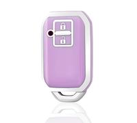 OFF WE GO Coque Clé Etui Cles Boitier Clé de Voiture pour Suzuki Swift V Waggon R Monopoly Maruti Dzire Ignis Swift Embona XL7 Sport Étui Clés Voiture Clé à Télécommande, Violet Argent