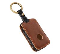 OFF WE GO Coque Clé Etui Cles en Cuir pour Volvo XC40 XC60 XC70 XC90 S60 S80 S90 S60L V40 V60 V70 V90 C30 C40 Voiture Clé à Télécommande Étui avec Porte-clés Boitier Clé Protecteur Clé Voiture, Marron