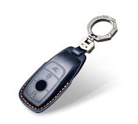 OFF WE GO Coque Clé pour Mercedes Benz CLA CLE CLS GLA GLC GLE GLK | Voiture Clé à Télécommande Étui en Cuir pour Clase A B C E G S, avec Porte-clés, 3 Bouton Accessoire e Voiture