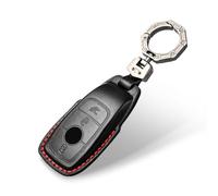 OFF WE GO Coque Clé pour Mercedes Benz CLA CLE CLS GLA GLC GLE GLK | Voiture Clé à Télécommande Étui en Cuir pour Clase A B C E G S, avec Porte-clés, 3 Bouton Accessoire e Voiture