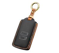 OFF WE GO Coque de clé de voiture en cuir pour Renault Clio Megane Kadjar Captur Dacia Duster Espace Arkana Sandero 4 boutons avec porte-clés de protection, noir