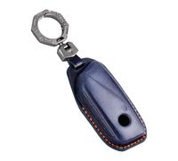 OFF WE GO Coque de Clé Etui Cles en Cuir Boitier Clé de Voiture pour BMW X1 X4M X5 X6 X7 2er 3er 5er 7er iX/i4/i7 XM Voiture Clé à Télécommande Protecteur avec Porte-clés Accessoire clé Voiture, Bleu