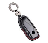 OFF WE GO Coque de Clé Etui Cles en Cuir Boitier Clé de Voiture pour BMW X1 X4M X5 X6 X7 2er 3er 5er 7er iX/i4/i7 XM Voiture Clé à Télécommande Protecteur avec Porte-clés Accessoire clé Voiture, Noir