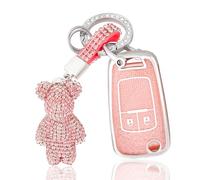 OFF WE GO Coque de Clé pour Opel Chevrolet Aveo Cruze Corsa Mokka Adam Astra Zafira Insignia Trax Spark - Protecteur Voiture avec Télécommande et Porte-clés, Rose