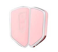 OFF WE GO Coque de Clé pour VW Etui Cles Étui Clés TPU 3 Bouton Accessoire Clé de Voiture pour Volkswagen Golf 8 Seat Leon MK4 Tarraco Ateca Skoda Octavia 2020 Cupra Formentor Born, Argent Rose