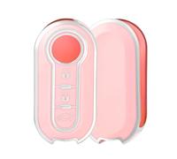 OFF WE GO Coque de Clé Voiture à Télécommande Étui TPU Protection Clé Voiture pour 500 C/L/X Brava Bravo Doblo Ducato Fiorino Punto, Argent Rose