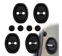 OFF WE GO Couvercle de Protection de Serrure de Porte de Voiture 4 Pièces Protection pour Serrures de Porte et 4 Pièces Amortisseur Porte Voiture Universel Protections pour Portières Auto