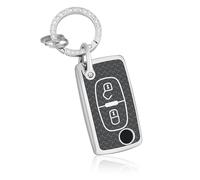 OFF WE GO Etui Cles Coque Clé Étui Clés Porte Clé pour Citroën C2 C3 C4 C5 C6 C8 Peugeot 107 206 207 307 307S 308 408 508 407 607 807 Boitier Clé Voiture avec Porte-clés Protecteur Clé Voiture, Noir