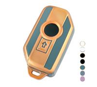 OFF WE GO Etui Cles Coque de Clé pour BMW R1200GS R1250GS LC ADV R1200RT K1600 GTGTL K1600B K1600GT K1600GTL F850GS Protecteur Clé Moto Couverture Clé Accessoire Moto Clé à Télécommande, Bleu Or