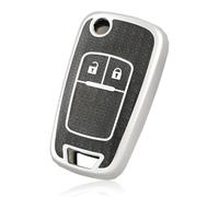 OFF WE GO Etui Cles Coque de Clé pour Opel Chevrolet Aveo Cruze Corsa Mokka Adam Astra Zafira Insignia Trax Spark Protecteur Clé Voiture Couverture Clé Accessoire Voiture Clé à Télécommande, Noir