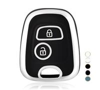 OFF WE GO Etui Cles Coque de Clé pour Peugeot 106 107 206 207 208 407 Citroen C1 C2 C3 C4 C5 Xsara Picasso Saxo Protecteur Clé Voiture Couverture Clé Accessoire Voiture Clé à Télécommande, Noir Argent