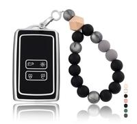 OFF WE GO Etui Cles Coque de Clé pour Renault Dacia Duster Captur Kadjar Espace Megane Kangoo Arcan Arkana Koleos Protecteur Clé Voiture Couverture Accessoire Voiture à Télécommande, Noir