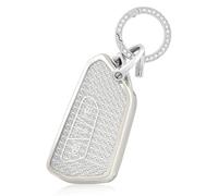 OFF WE GO Etui Cles Coque de Clé pour VW Golf 8/7/5/R/MK8 Born Formentor Seat Leon Ateca Tarraco Skoda Octavia Protecteur Clé Voiture avec Porte-clés Accessoire Voiture Clé à Télécommande, Blanc