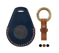 OFF WE GO Etui en Cuir Protecteur Clé Moto pour Harley Davidson avec Porte-clés Coque de Protection, Bleu