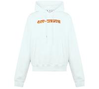 Off White Men's Logo Design Hoodie Blanc/Orange N/A Male