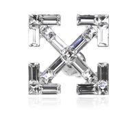 Off White - Boucles d'oreilles ornées de cristaux Flèches - Homme - Accessoires - Gris - Taille: ONE Size
