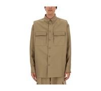 Off White - Chemise Coupe Oversize - Homme - Chemises - Beige - Taille: M