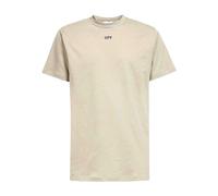 Off White, Homme, Tops, Beige, Taille: S T-shirt Décontracté en Coton