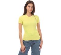 Off White - "Laundry" T-shirt côtelé pour femme GT3116 (32 FR) (Jaune)