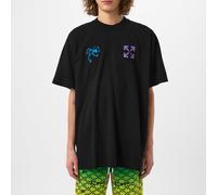 Off White Men's Liquid Logo T-Shirt Noir/Bleu XS Male