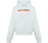 Off White Men's Logo Design Hoodie Blanc/Orange S Male