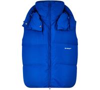 Off White Men's Off-White Bounce Down Hooded Short Puffer Jacket Peacock/White L Male