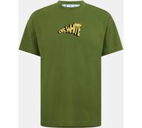 Off White Men's Slim Arrow Crew Neck Short Sleeve T-Shirt Vert/Jaune M Male