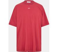 Off White Men's St Matthew Oversized T-Shirt Rouge/Gris M Male