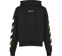 Off White Men's Weed Arrows Over The Head Design Hoodie Noir 1055 XS Male