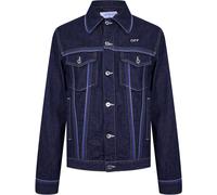 Off White Men's Zip-Embellished Denim Jacket Sierra Leone 2XL Male