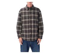 Off White - Spray Arrow Check Padded Overshirt - Homme - Vestes - Gris - Taille: XL