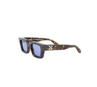 Off-White Unisex OERI008 Virgil 6045 havana blue Lunettes de soleil Acétate Havane Bleu Carré Normale