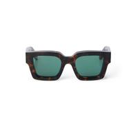 Off-White Unisex OERI008 Virgil 6455 Havana green Lunettes de soleil Acétate Havane Vert Carré Normale