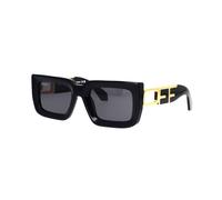 Off-White Unisex OERI073 Boston 1007 Black dark grey Lunettes de soleil Acétate Noir Gris Carré Normale